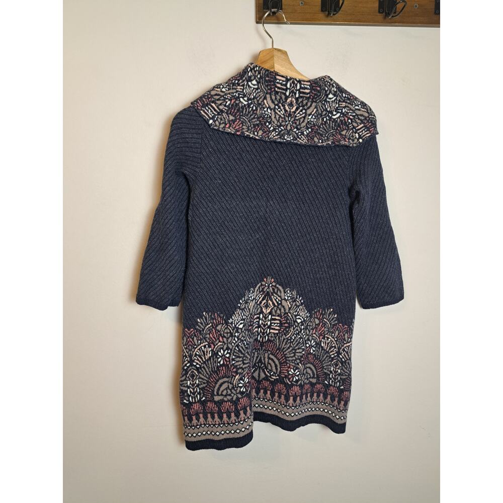 MOTH Anthro Sweater Dress Size Small Imperial Garden Tunic Cowl Neck - Picture 5 of 6